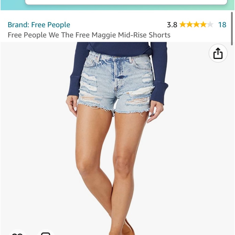 Free People Maggie Mid Rise Shorts